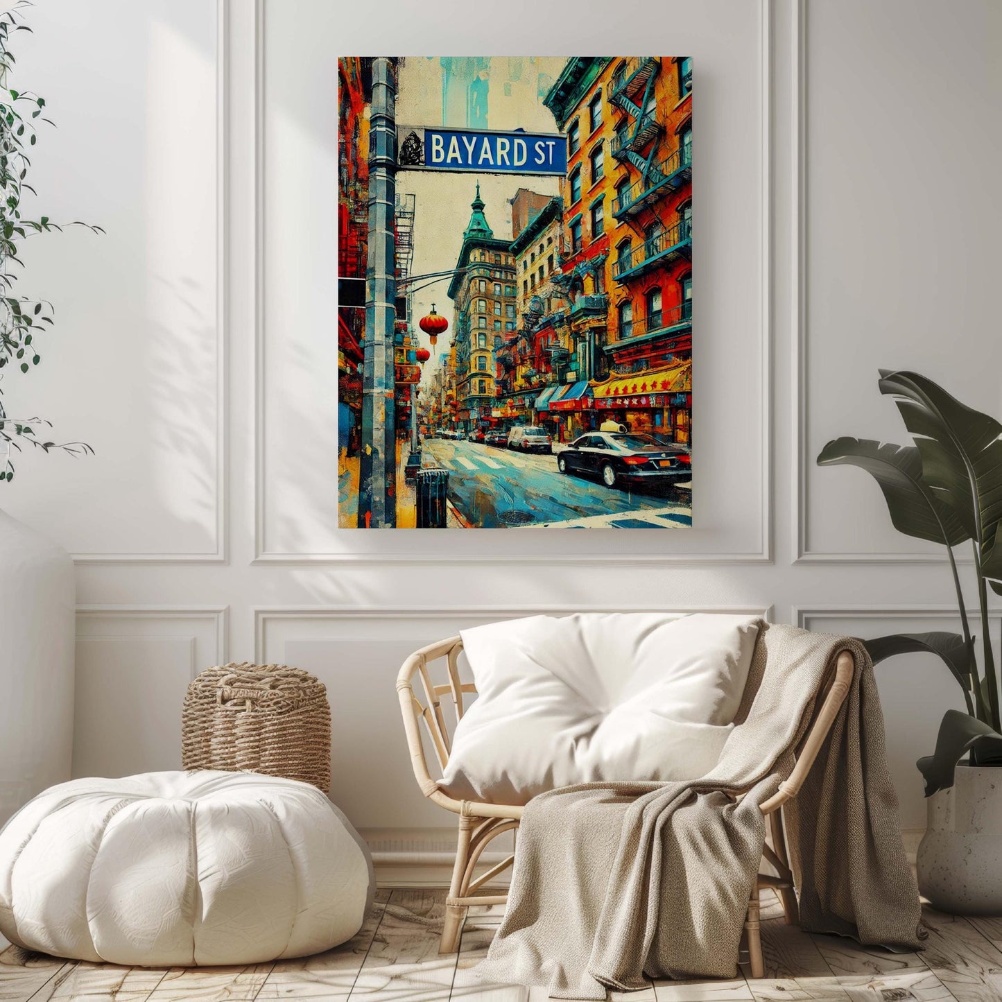 Bayard St Print Manhattan Wall Art, NYC Travel Poster, New York City Gift, Bayard Street Home Decor, Housewarming & Manhattan Map Art