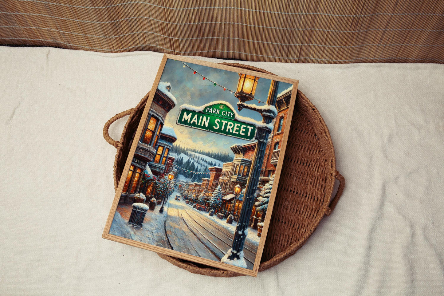 Main Street Wall Art Park City Print Utah Travel Poster Personalized City Gift Souvenir State Art Home Decor