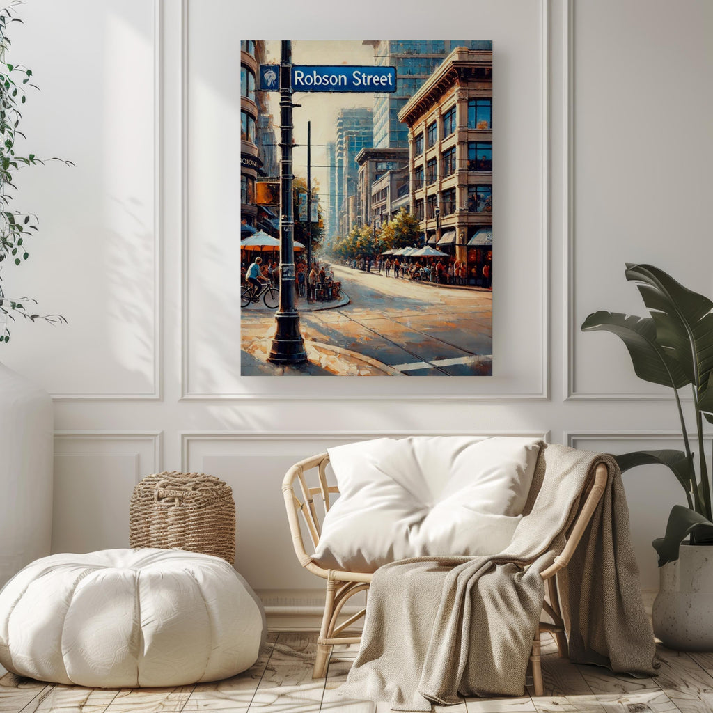 Robson Street Wall Art Modern - Vancouver, Canada