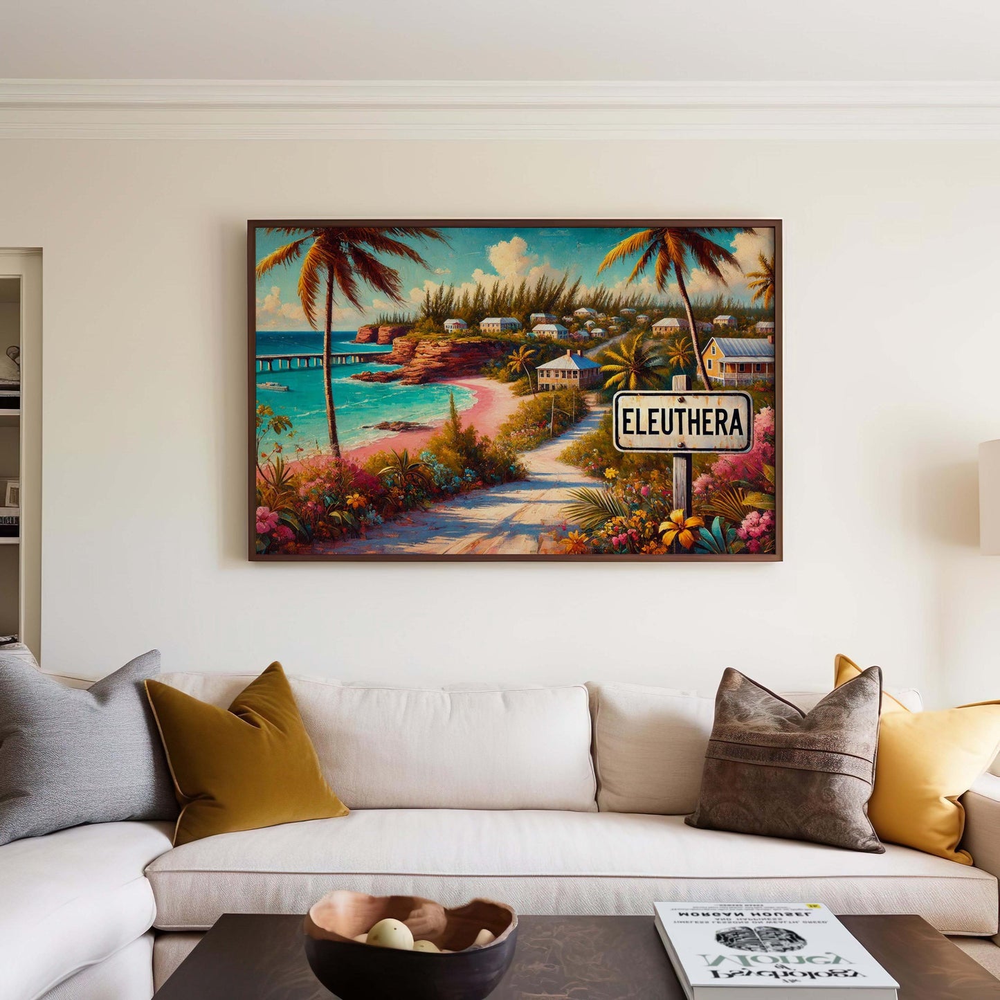 Eleuthera Bahamas Art Print: Tropical Pink Sands Beach Poster