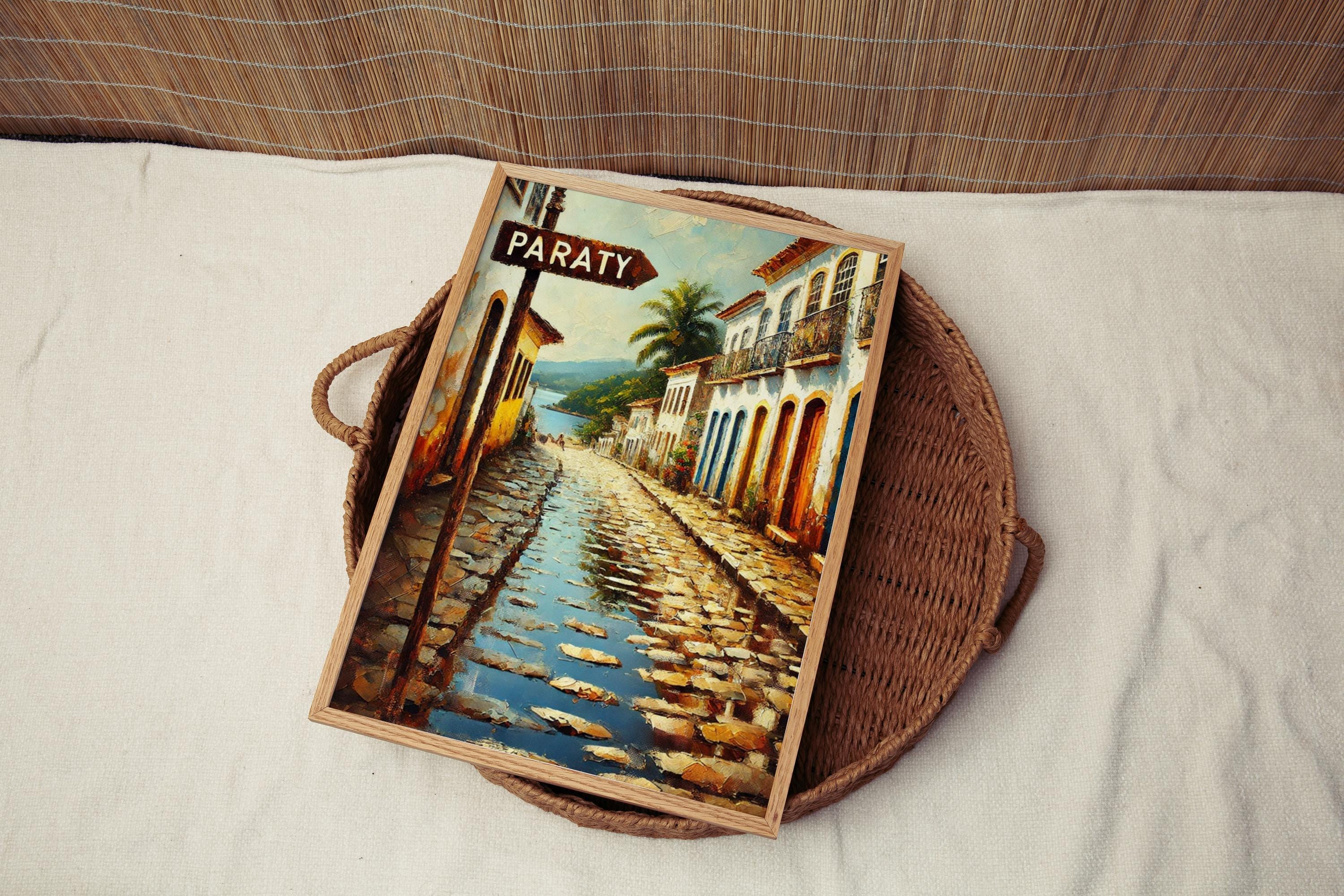 Rio de Janeiro Paraty Wall Art Print, Brazil Travel Poster, Housewarming Gift, Coastal Decor, South American Travel Art