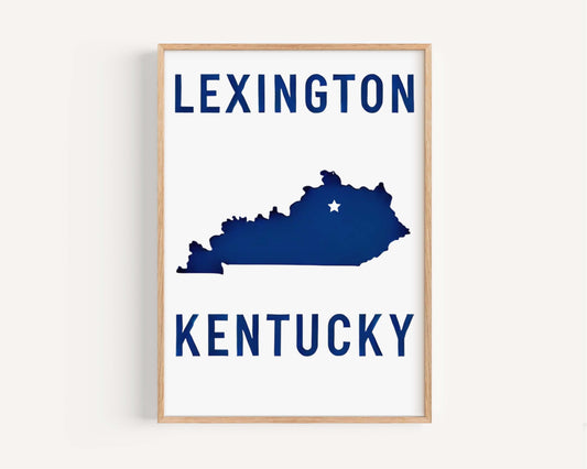 Lexington Print - Kentucky Art Travel Wall Decor, Housewarming Gift, College Dorm Room, KY Artwork, Lexington Wall Art, Kentucky Gift