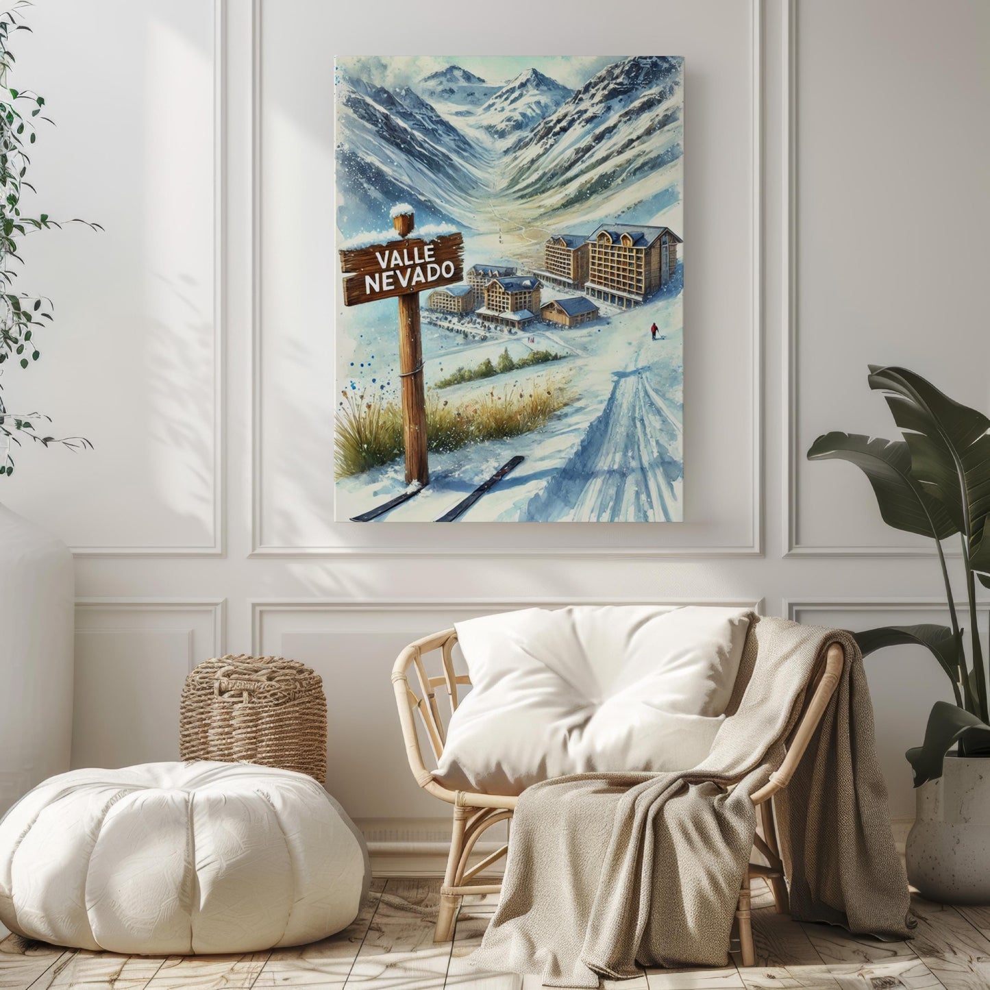 Valle Nevado Ski Resort Print: Chile Andes Mountain Travel Poster
