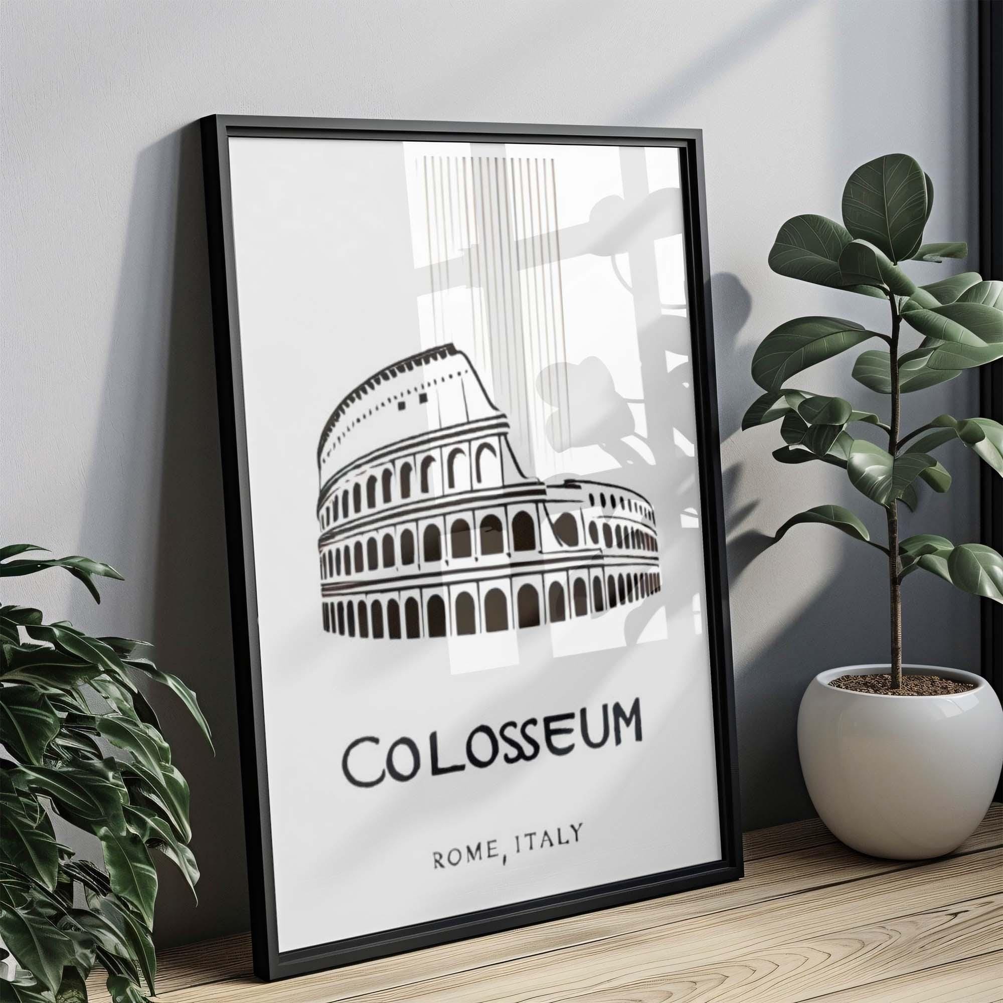 Colosseum Print Rome Wall Art, Travel Decor, Italy Gift, Home & College Wall Decor, Housewarming Present, Vintage Rome Italy Artwork