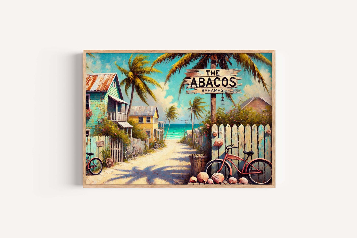 Abacos Bahamas Art Print: Tropical Beach House Decor