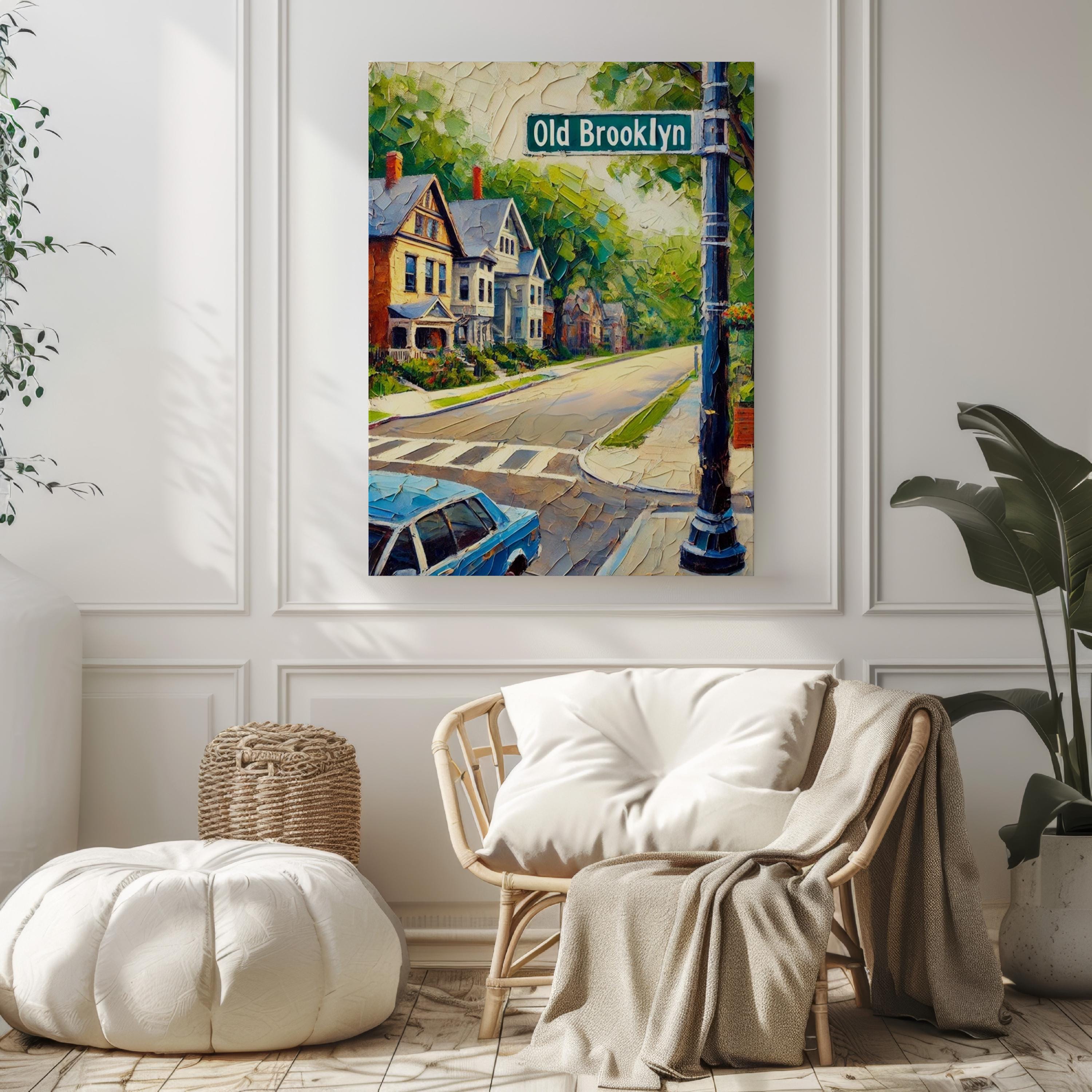 Old Brooklyn Print Vintage - Cleveland, Ohio, USA