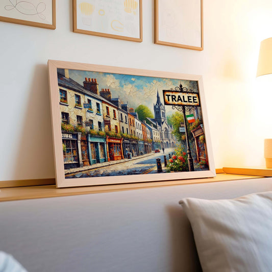 Tralee Art Print – Ireland City Wall Art, Travel Poster, Housewarming Gift, European Decor, Tralee Travel Print, Irish Home Decoration