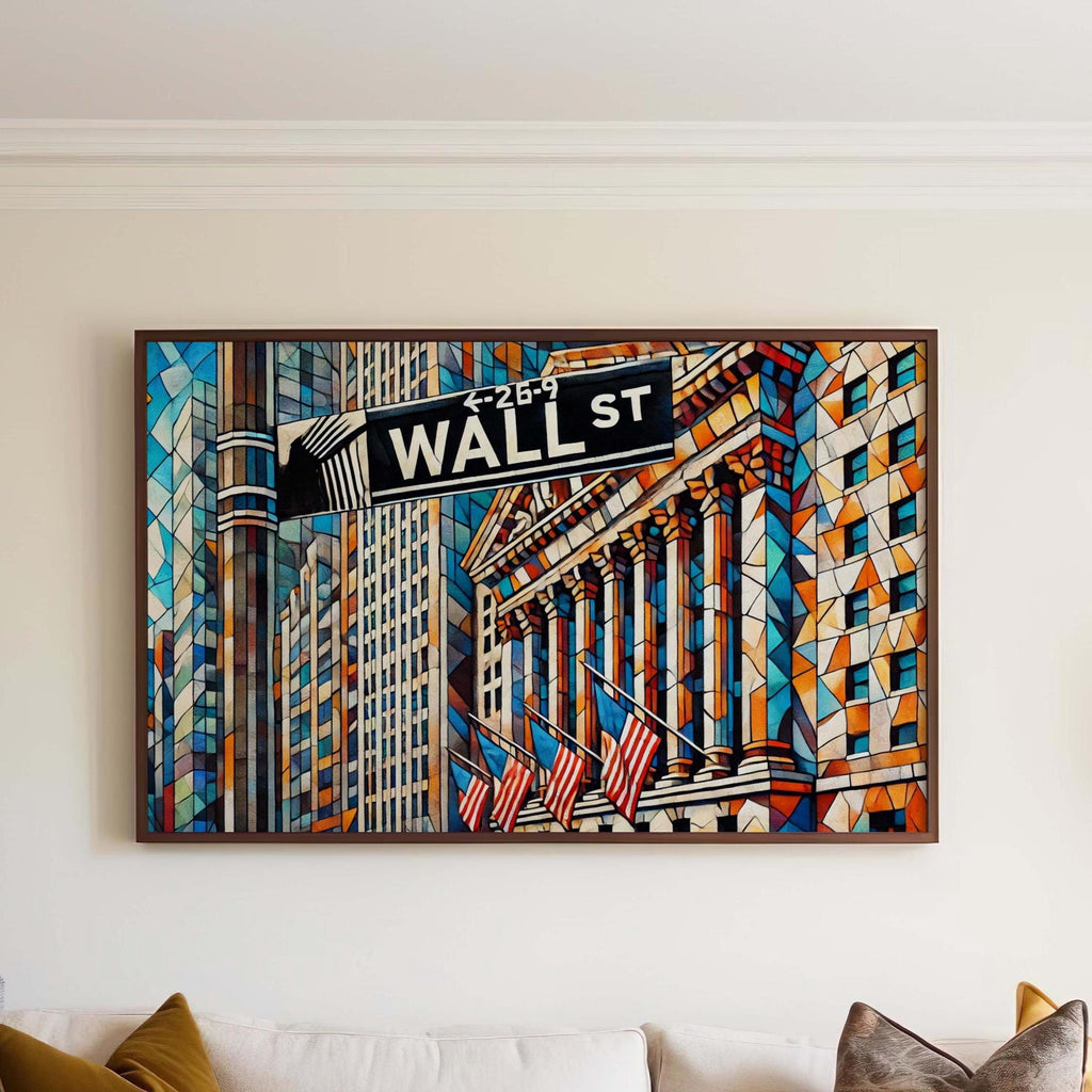 Wall Street Print Cubist - Manhattan, New York, USA