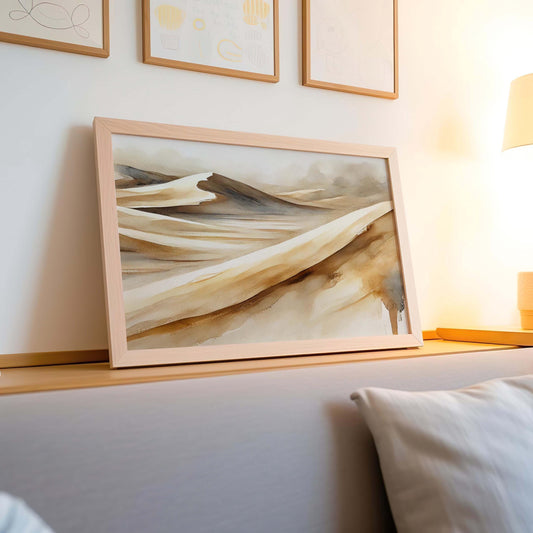 Nature Gift Dunes Wall Art Print – Sand Desert Home Decor, Housewarming & New Home Family Art, Minimalist Nature Print