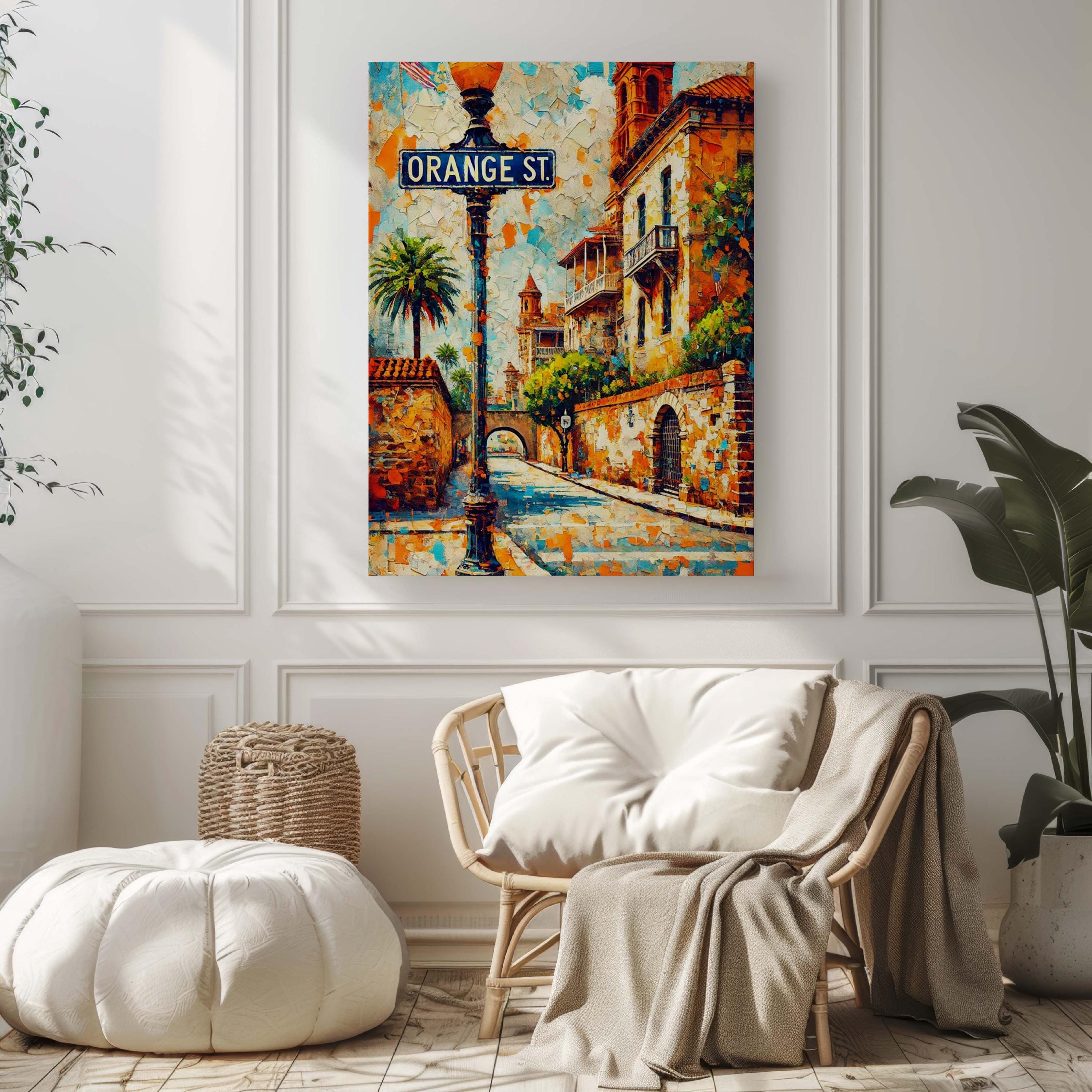 Orange Street Print - St Augustine, Florida, USA