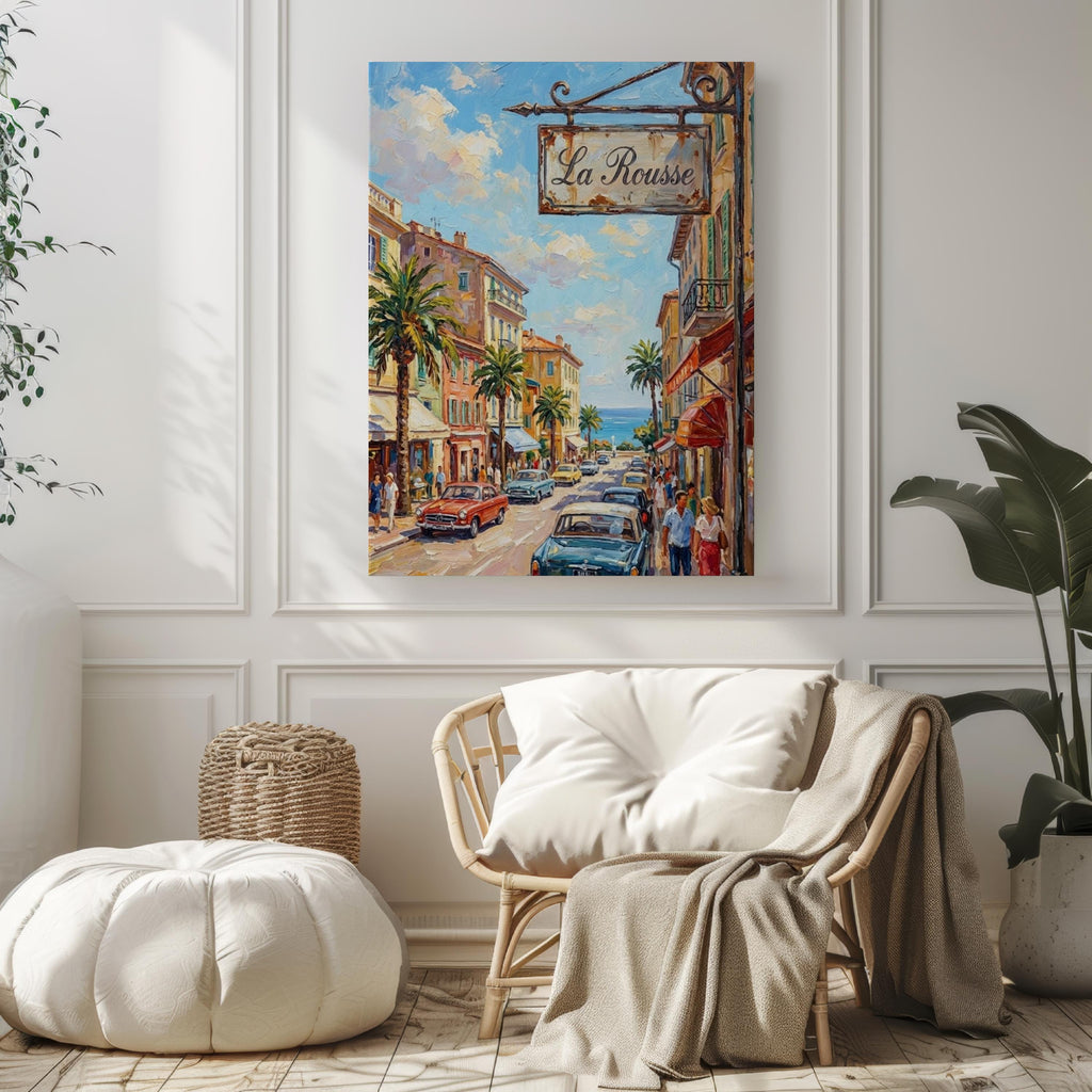 La Rousse Wall Art Print: Monaco Skyline District Travel Poster