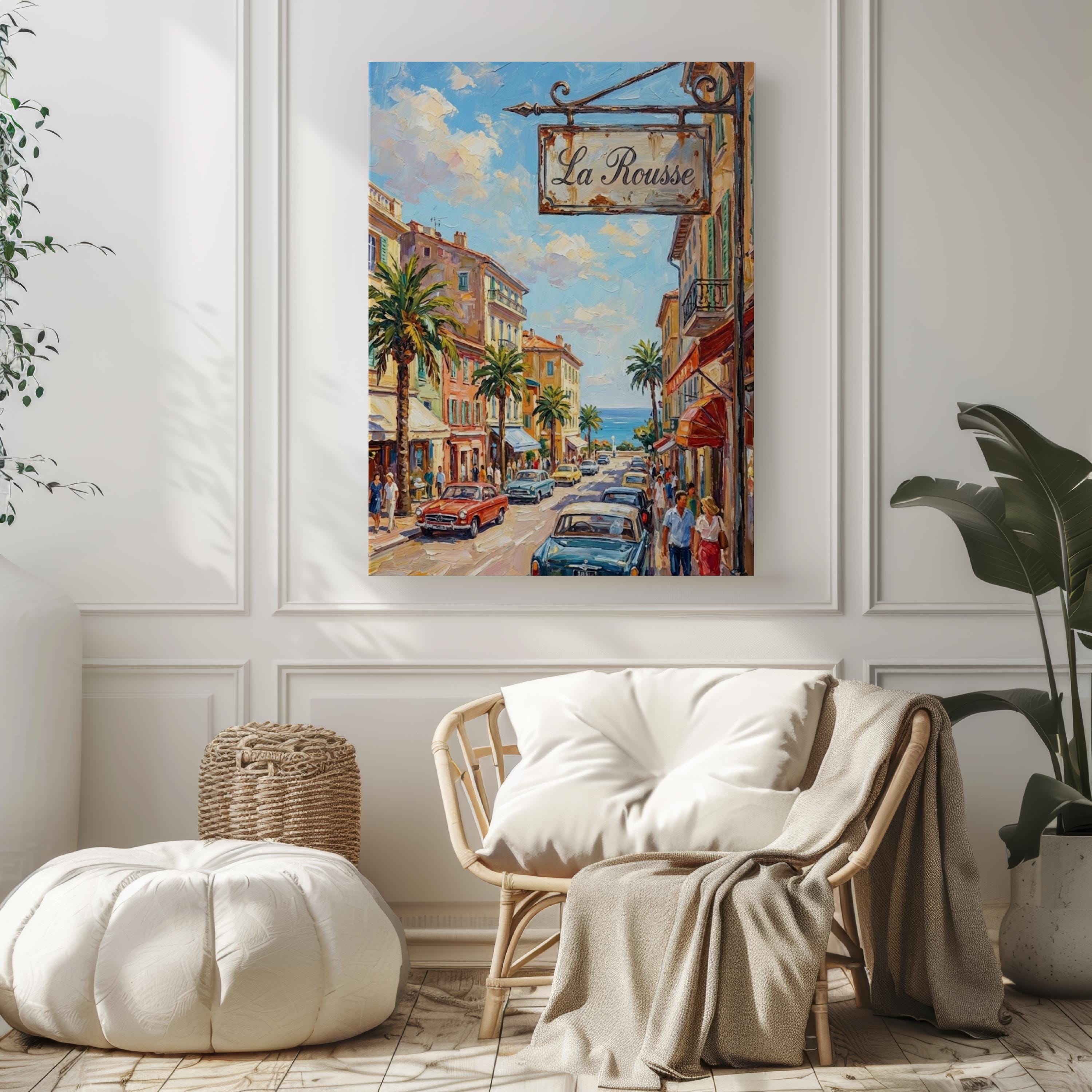 La Rousse Wall Art Print: Monaco Skyline District Travel Poster