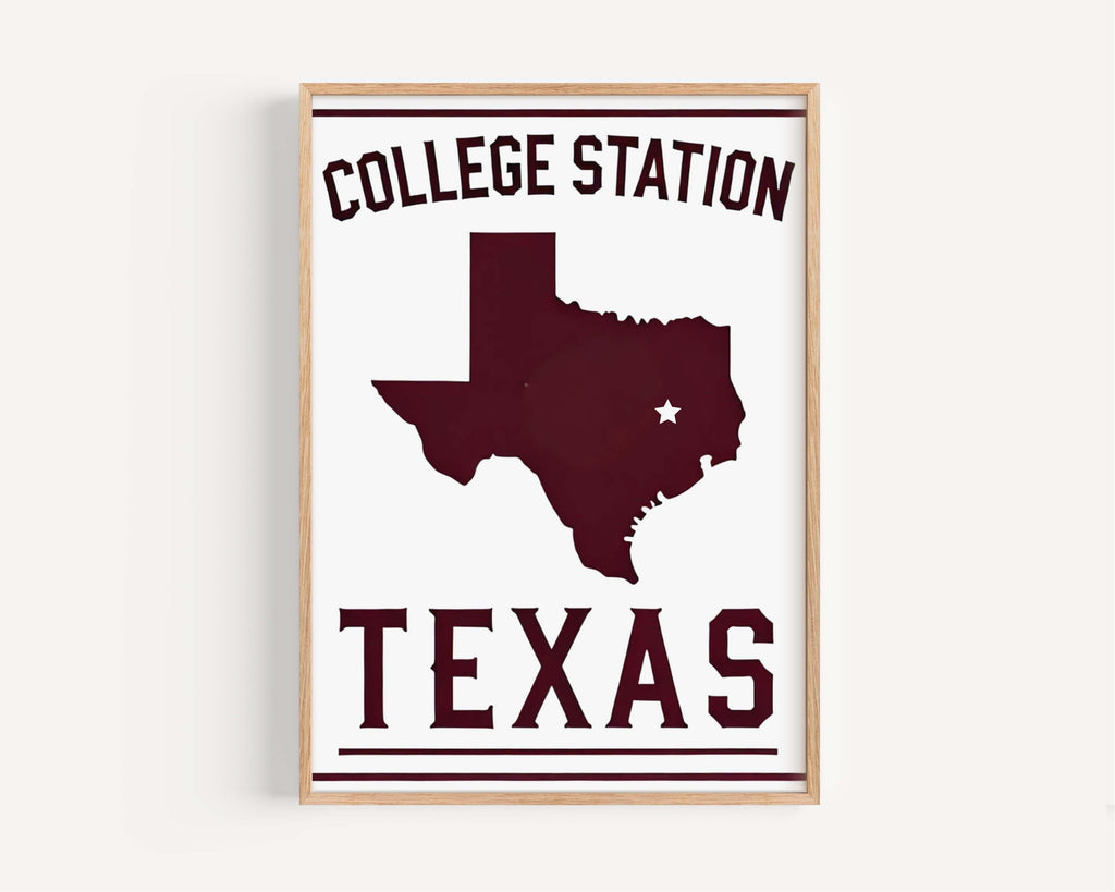College Station Wall Art - College Station, Texas, USA