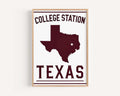 College Station Wall Art - College Station, Texas, USA