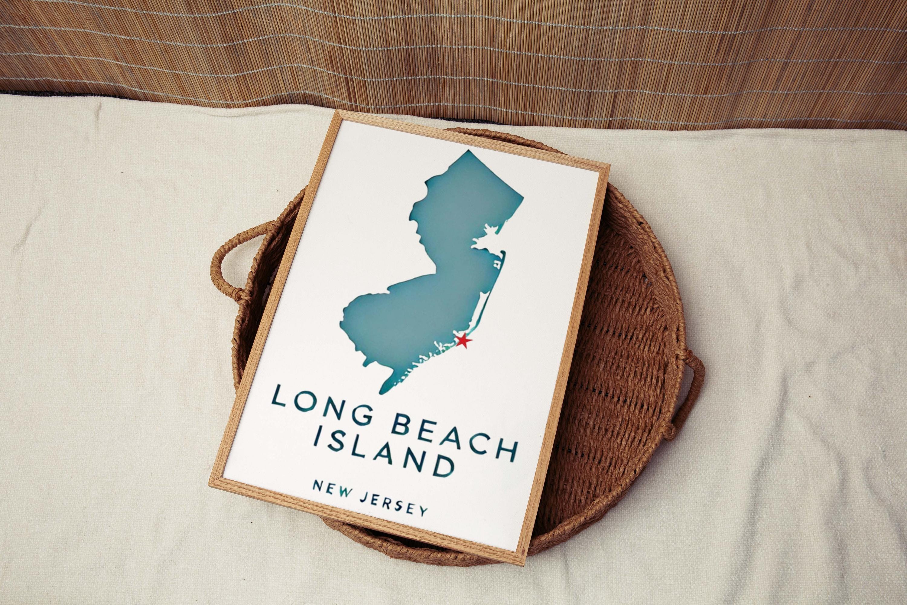 Long Beach Island Coastal Print - New Jersey, USA