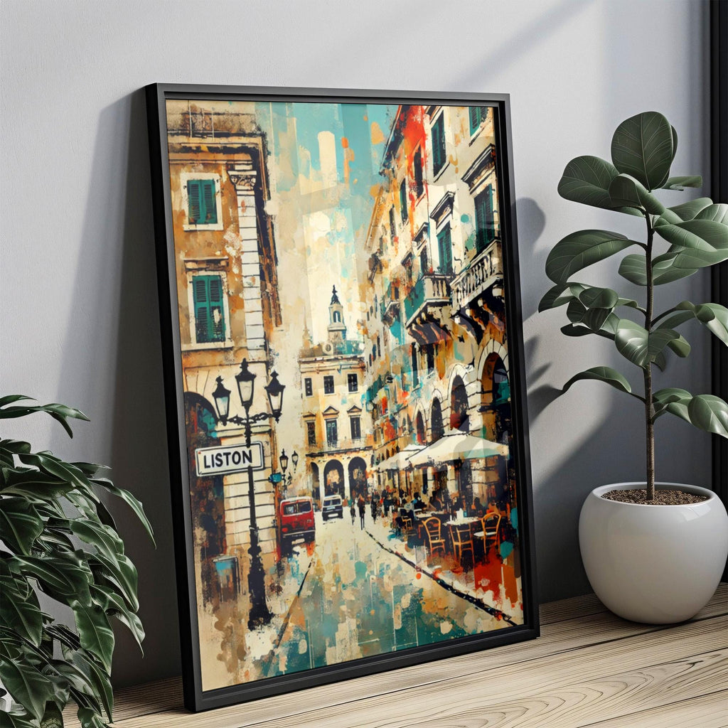 Liston Street Print - Corfu, Greece