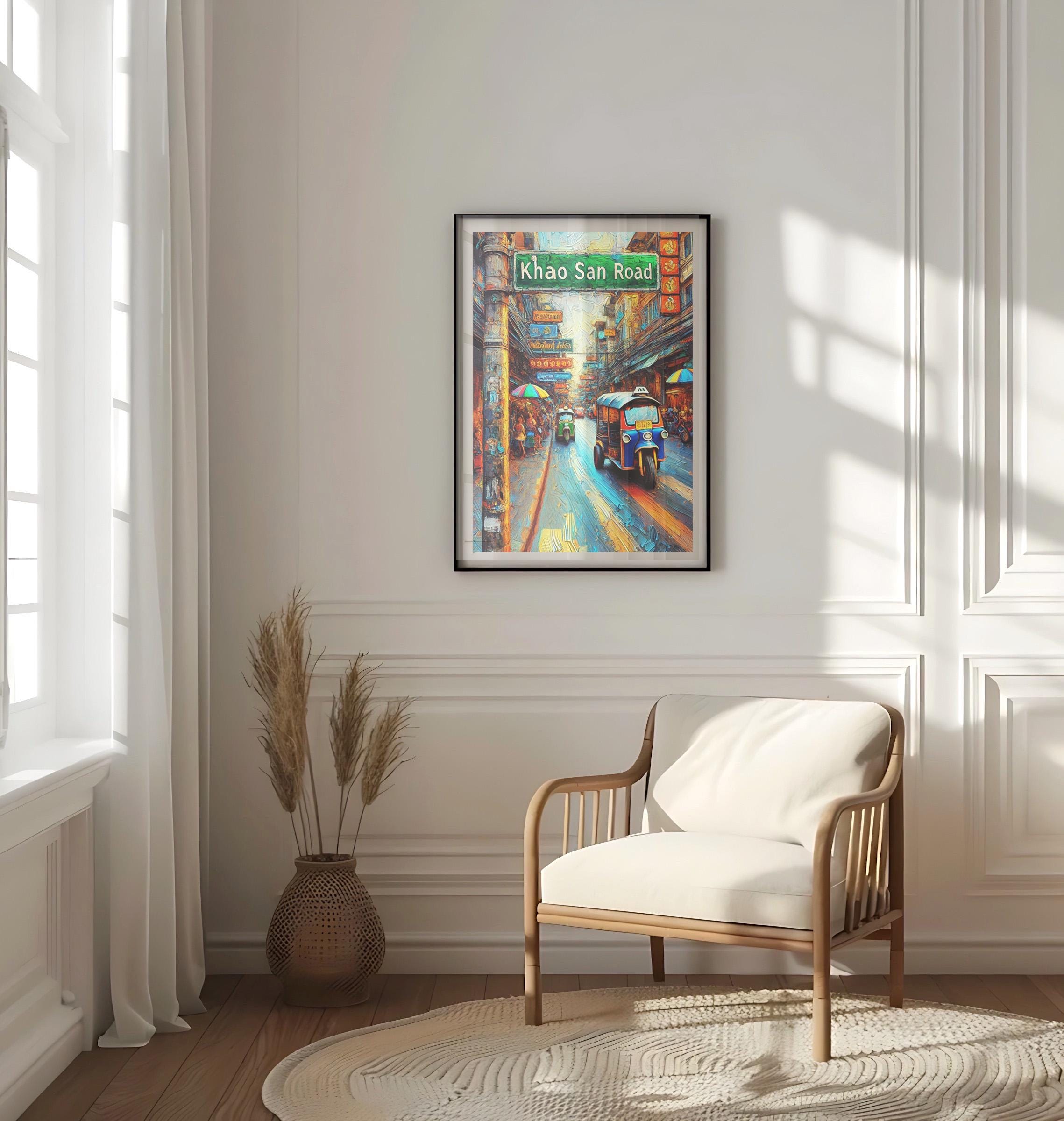 Khao San Road Map Print - Bangkok, Thailand