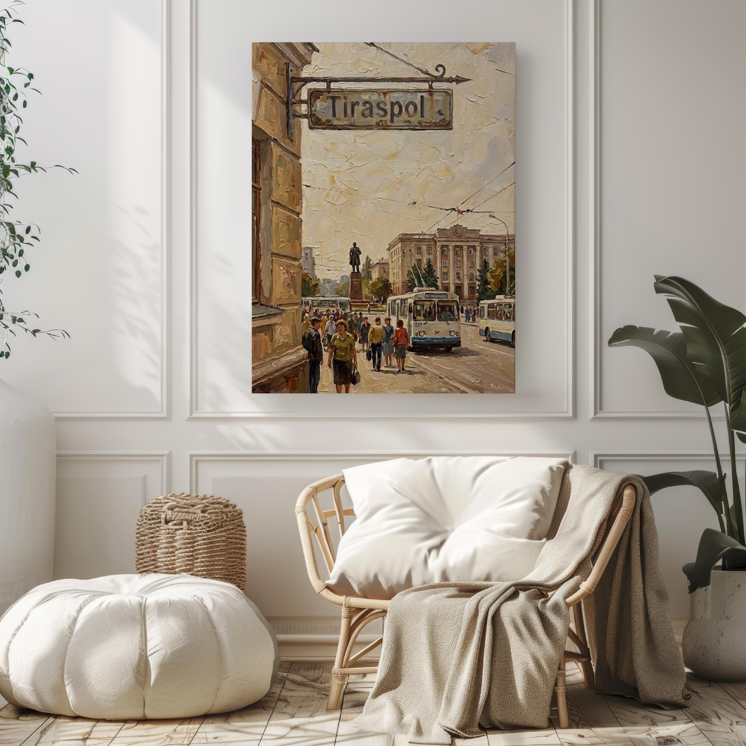 Tiraspol Moldova Wall Art Print: Soviet-Inspired Travel Poster
