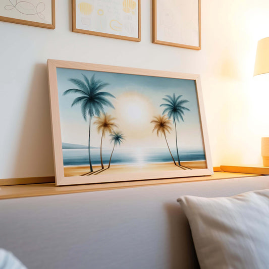 Nature Gift Palm Tree Wall Art, Beach Print, Tropical Home Decor, Housewarming New Home Art, Family Beach Decoration, Nature Inspired Print