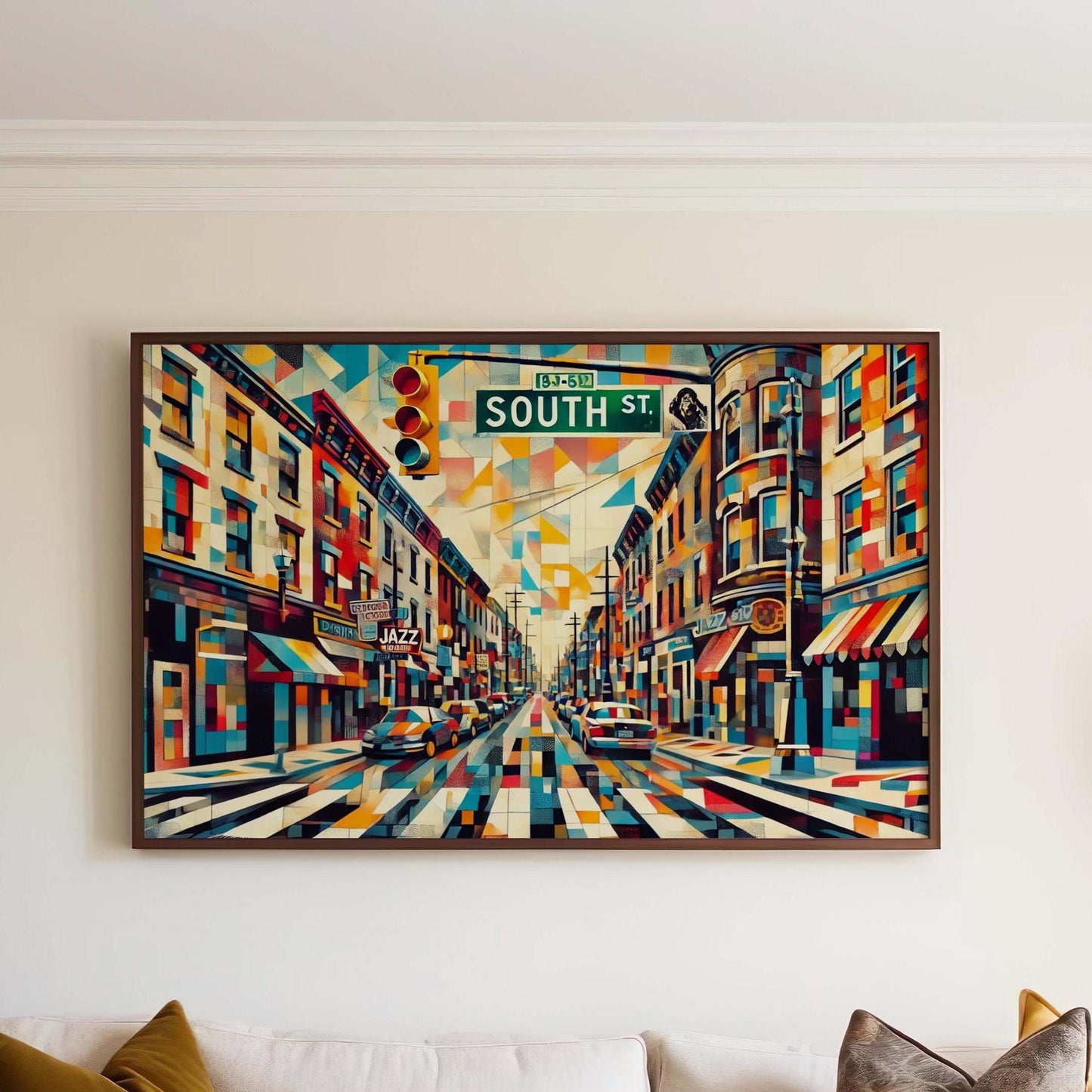 South St Print Philadelphia Wall Art, Travel Poster, Pennsylvania Gift, South Street Map, Housewarming Decor, Cityscape Art, Travel Print