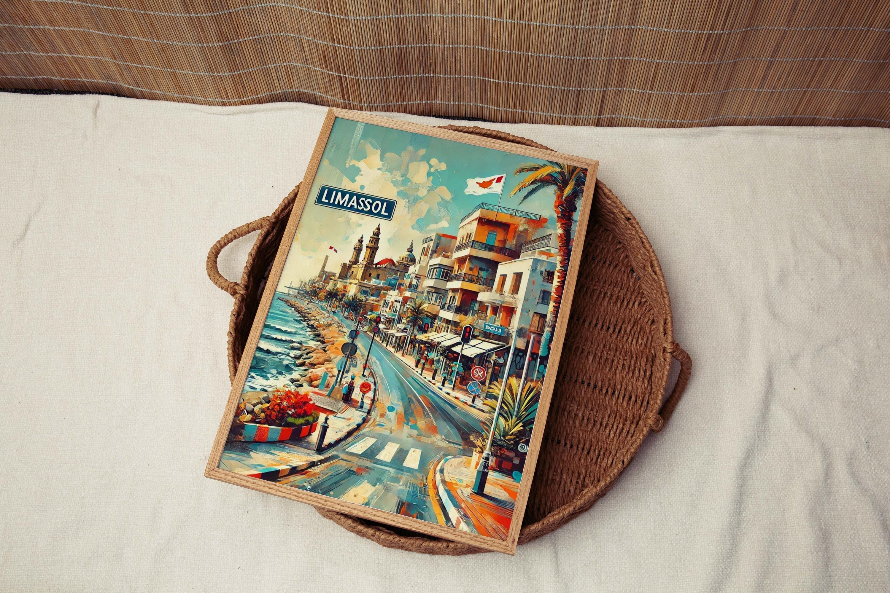Limassol Art Print – Cyprus City Wall Art, Travel Poster, European Decor, Housewarming Gift, Modern Limassol Travel Print