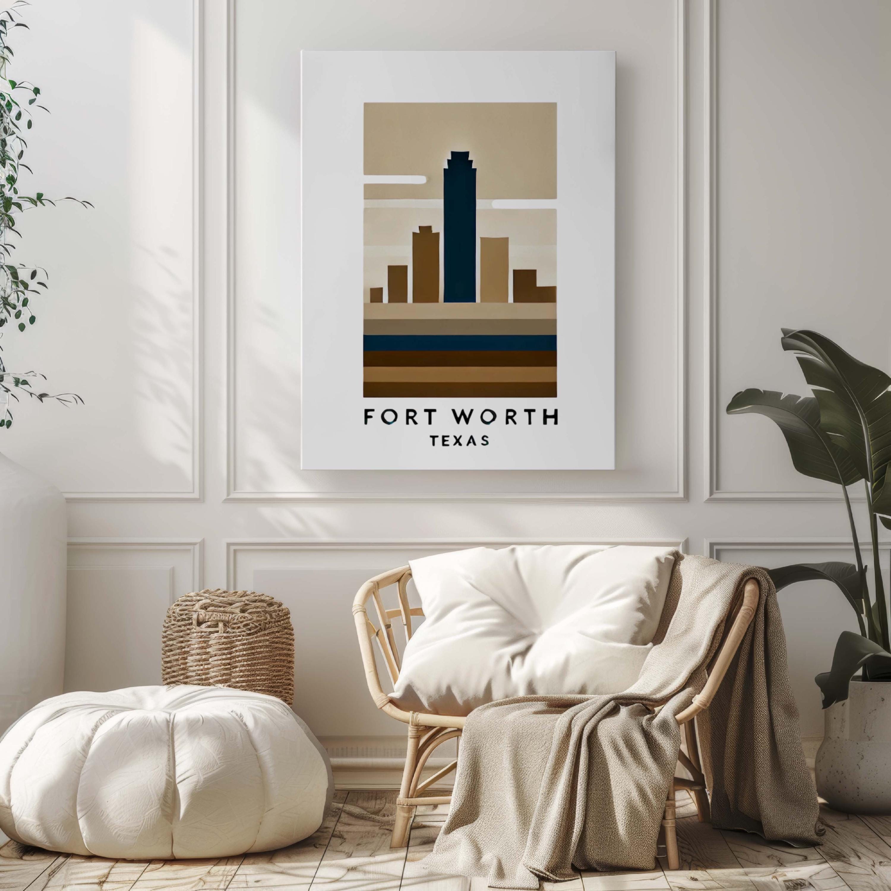 Fort Worth Print Modern - Fort Worth, Texas, USA