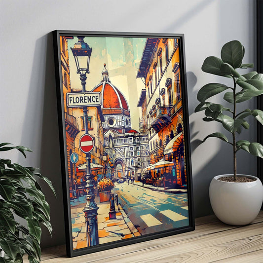 Florence Art Print - Vintage Italy Travel Poster, European Wall Art, Italian Gift & Housewarming Decor, Florence Italy Artwork