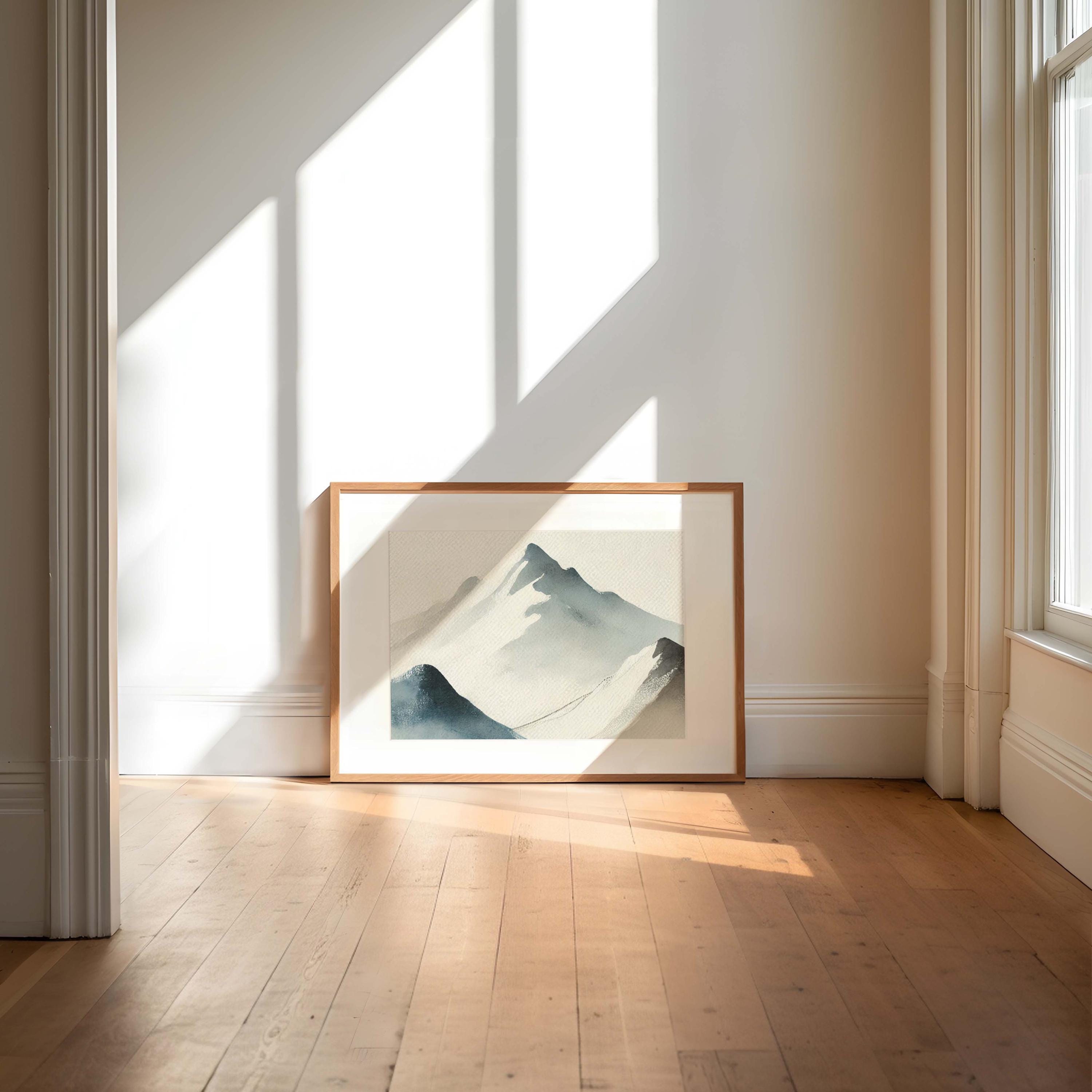 Snowy Mountain Landscape Wall Art Decor