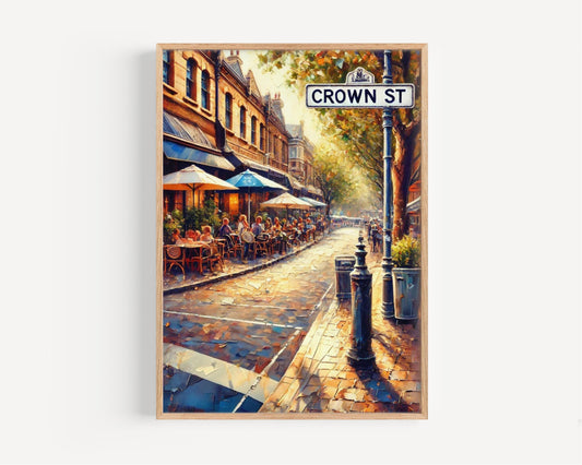 Surry Hills Crown St Wall Art - Sydney Travel Print & Poster, Surry Hills Gift, Housewarming Decor, Modern Urban Artwork