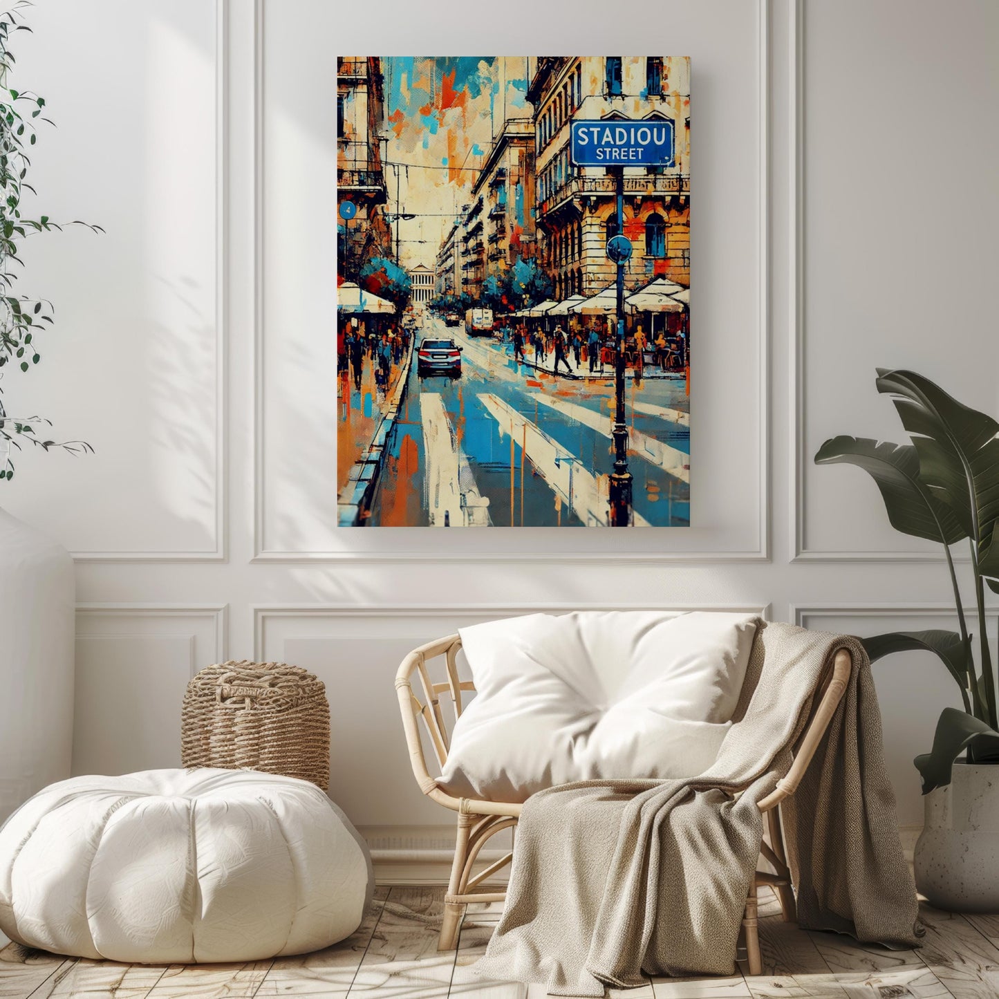Athens Stadiou Street Wall Art Print - Greece Travel Poster, Greek Home Decor, Housewarming Gift, Unique Athens Art, Travel Print