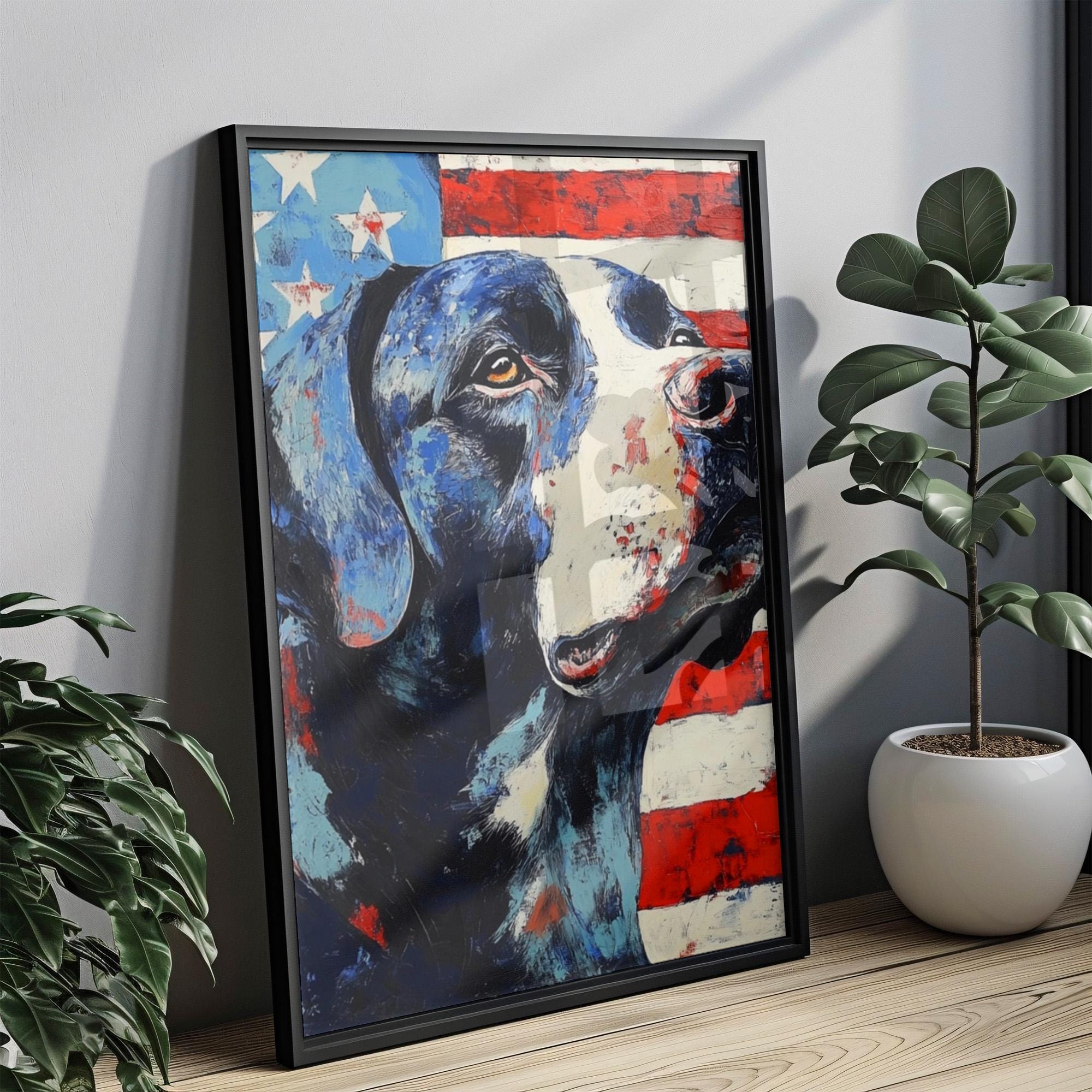 Dog Wall Art Patriotic - United States