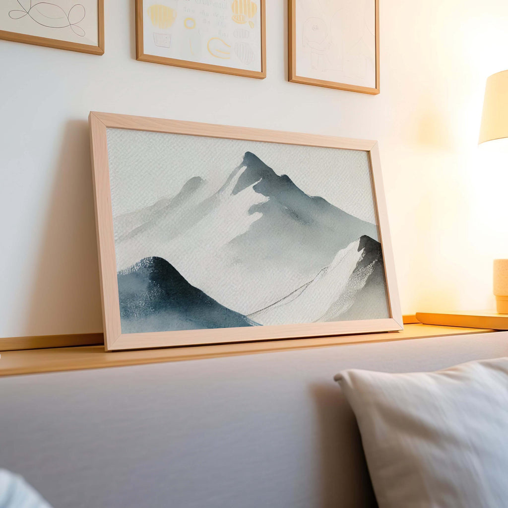 Snowy Mountain Landscape Wall Art Decor