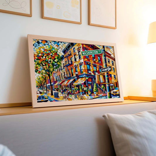 Washington Street Wall Art Hoboken Print Jersey Travel Poster Hudson County Gift Housewarming Artwork