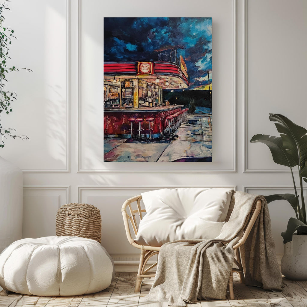 American Diner Poster Vintage - USA