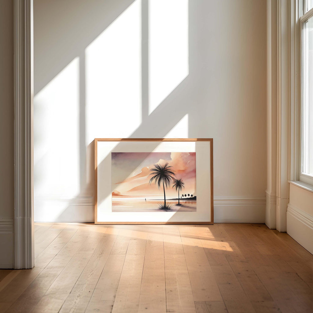 Palm Tree Wall Art Family Nature Illustration