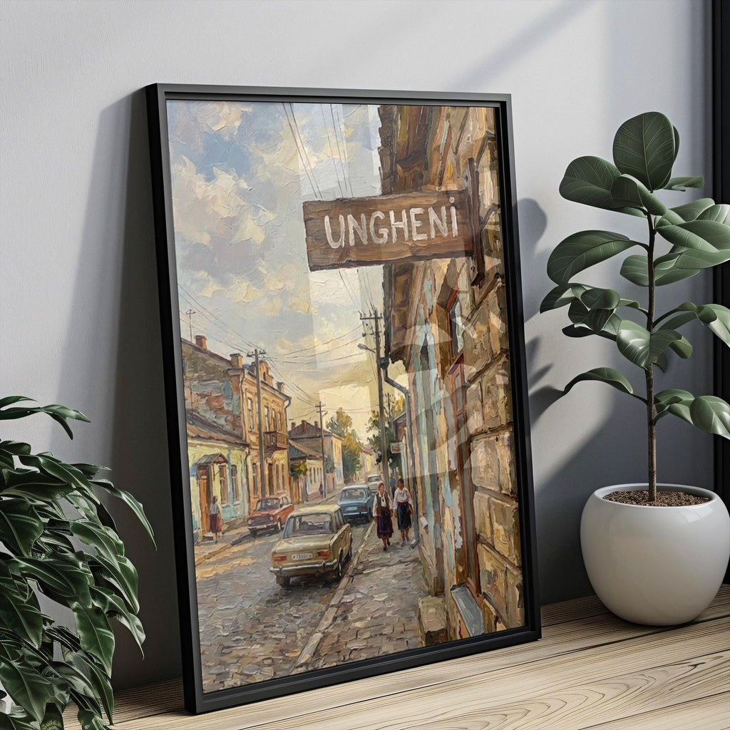 Ungheni Moldova Wall Art Print: Prut River Travel Poster