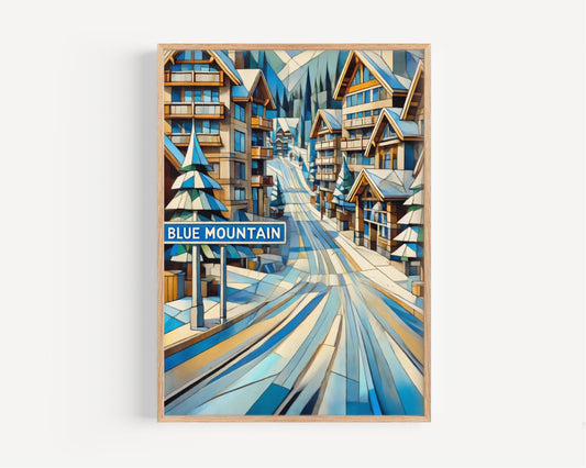 Ontario Blue Mountain Wall Art Print, Travel Poster, Canadian Decor, Housewarming Gift, Scenic Ontario Landscape, Blue Mountain Travel Art
