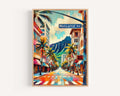 Monsarrat Ave Print - Honolulu, Hawaii, USA