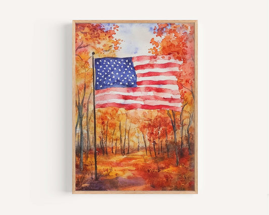 American Flag Artwork | USA Wall Art | Patriotic Art | USA Poster | United States | American Flag Home Decor | Home Decor | USA Print