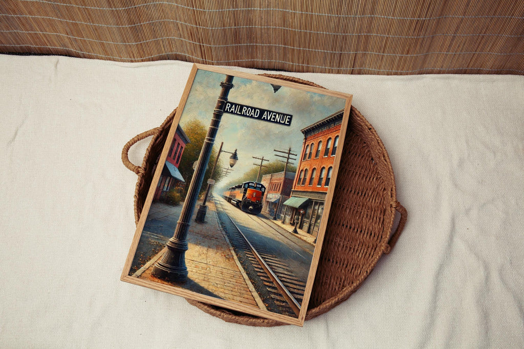Railroad Ave Poster Vintage - Jamesburg, New Jersey, USA