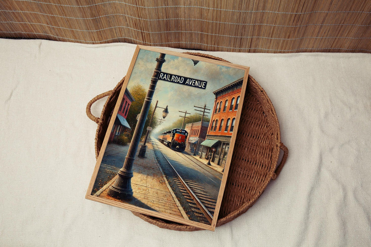 Railroad Ave Poster Vintage - Jamesburg, New Jersey, USA