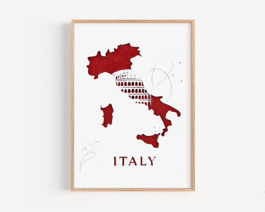 Colosseum Wall Art Print, Italian Travel Decor, Italy Gift, Historic Rome Illustration, Home & Housewarming Artwork, Unique Italy Poster