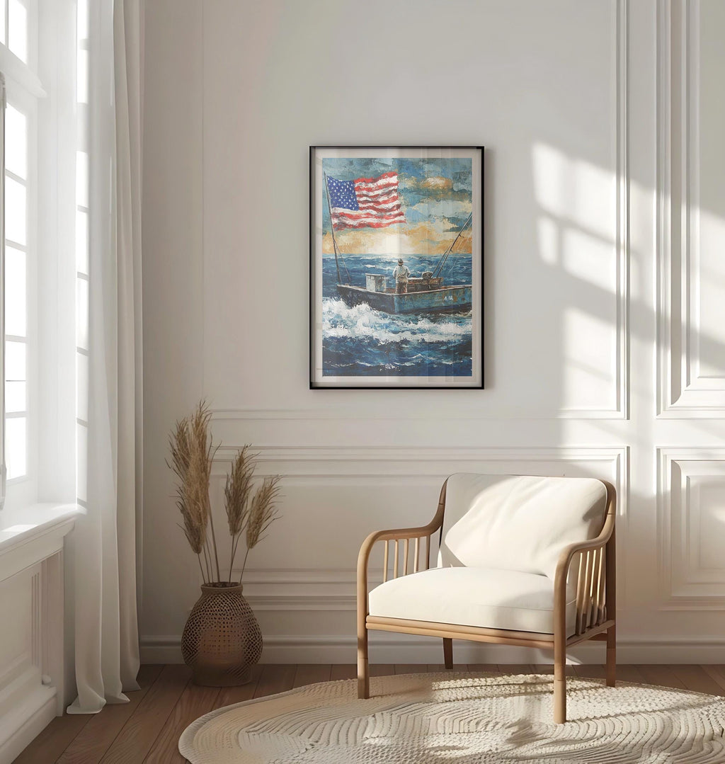 Fishing Patriotic Poster - United States