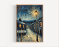 Bow Street Oil Painting Art Print: Scotland Street Sign Travel Poster