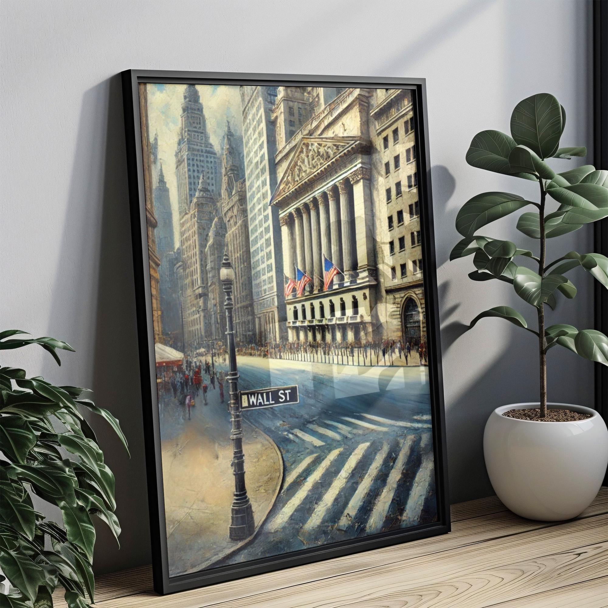 Wall Street Modern Print - New York, New York, USA