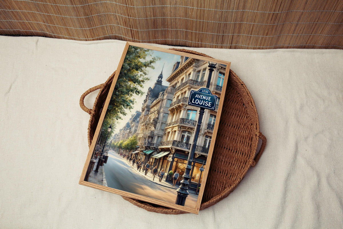 Avenue Louise Travel Poster - Brussels, Belgium