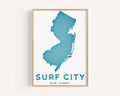 Surf City Print - Surf City, New Jersey, USA