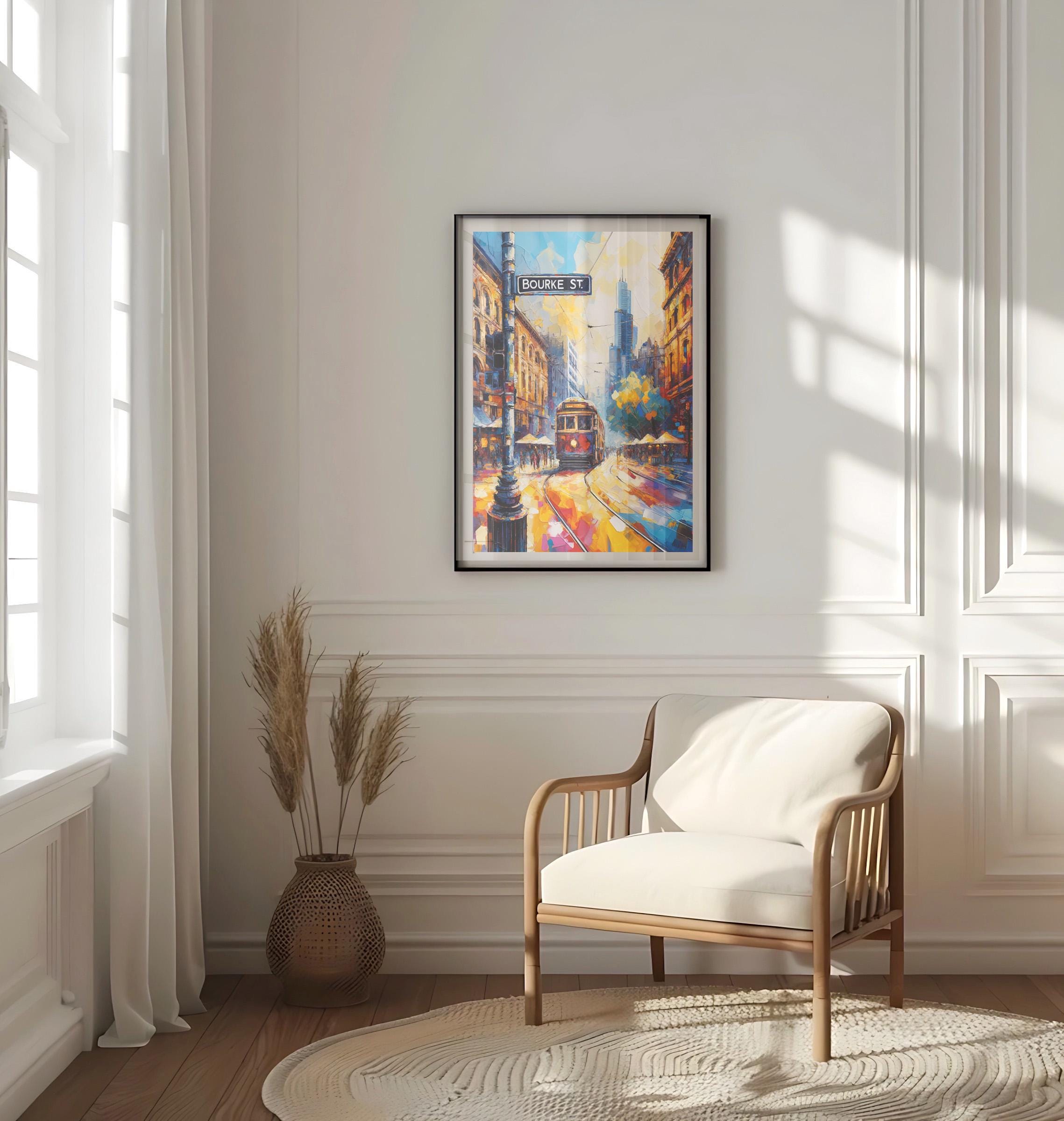 Bourke St Wall Art Melbourne Print, Australia Travel Poster, Housewarming Gift, Cityscape Decor, Unique Australia Art Print