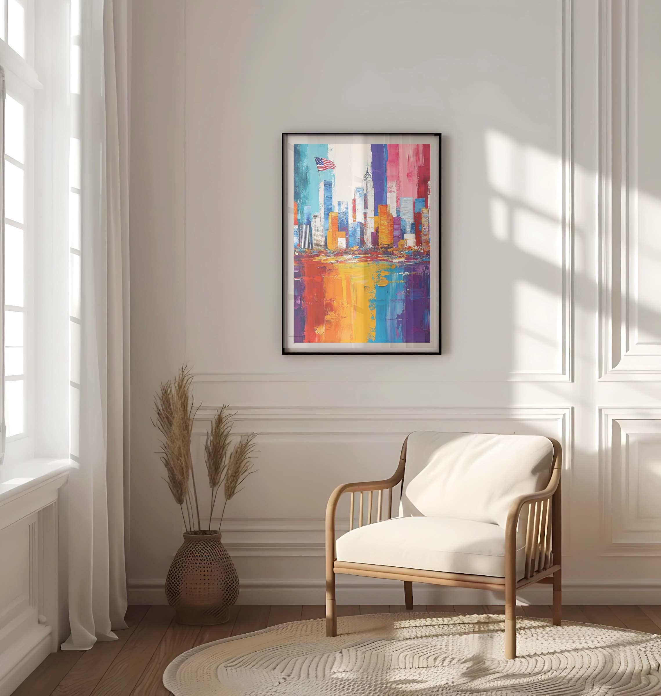 City Skyline Wall Art Patriotic - United States