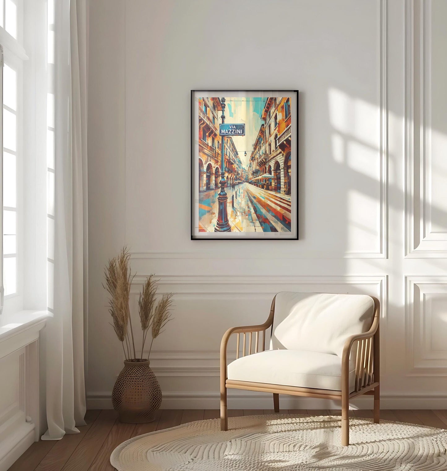 Verona Wall Art Via Mazzini Print Travel Poster Italian Decor Verona Gift Housewarming Gift